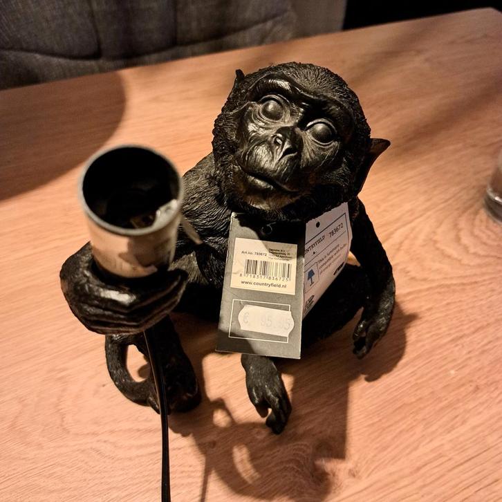 Nieuwe Countryfield Tafellamp Aap, Antiek en Kunst, Antiek | Lampen, Ophalen