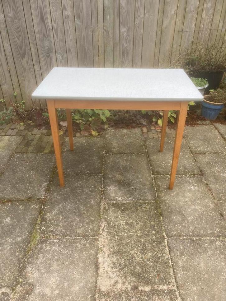 Vintage formica tafel, Huis en Inrichting, Tafels | Eettafels, Zo goed als nieuw, 50 tot 100 cm, 100 tot 150 cm, Vier personen