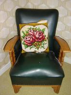 Vintage fauteuil !!! Groen !! T.E.A.B., Ophalen, Gebruikt, Minder dan 75 cm, Vintage