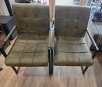 4 eetkamerstoelen industriële look groen, Ophalen, Overige kleuren