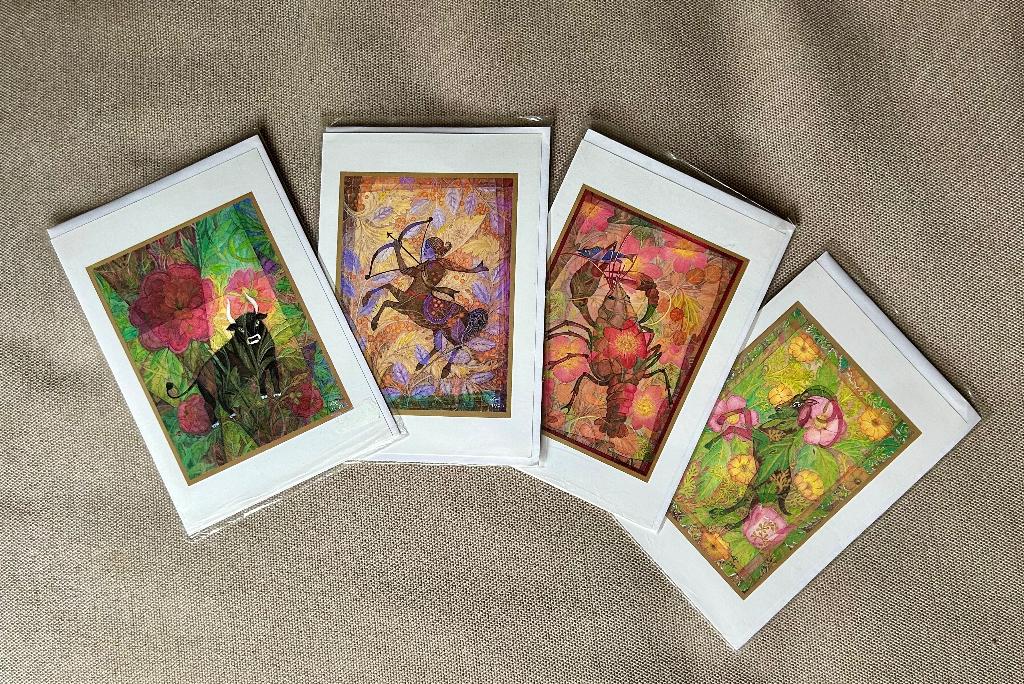 Vintage Sterrenbeeld kaarten inclusief envelop 4 stuks, Ophalen of Verzenden, Nieuw