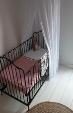 Zwart Smeedijzeren Ledikant - Verstelbaar, Ophalen, Gebruikt, Ledikant