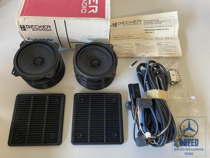 NOS inbouwset luidsprekers achter voor Mercedes-Benz W201, Auto diversen, Autoradio's, Ophalen of Verzenden