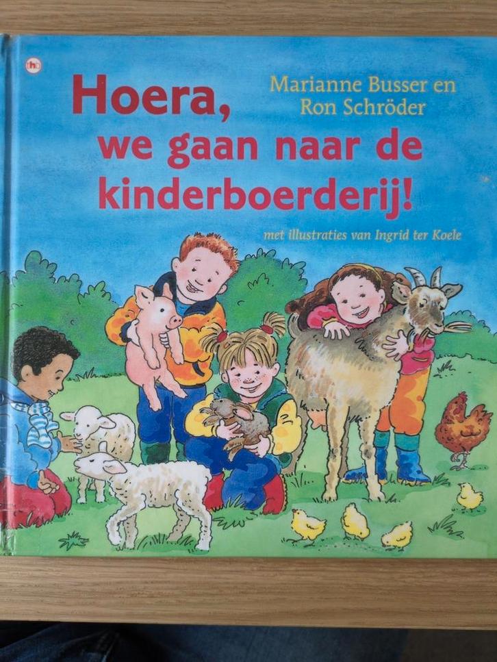 Ron Schröder - Hoera, we gaan naar de kinderboerderij, Boeken, Prentenboeken en Plaatjesalbums, Zo goed als nieuw, Ophalen of Verzenden