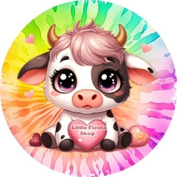 L738 icing frosting koe 20cm eetbare taart plaat print top beschikbaar voor biedingen
