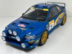 SUBARU IMPREZA WRC NIGHT RALLY MONTE CARLO 1999 1:18 AUTOART, Hobby en Vrije tijd, Ophalen of Verzenden, Zo goed als nieuw, Auto