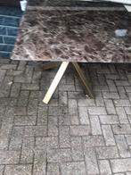 Tafel met marmer blad 120x120, Huis en Inrichting, Tafels | Eettafels, 100 tot 150 cm, Ophalen of Verzenden, Vierkant