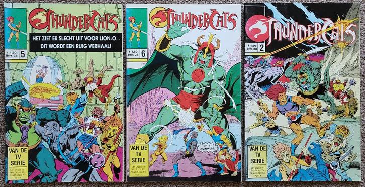 Thundercats - drie comics, Boeken, Strips | Comics, Gelezen, Meerdere comics, Amerika, Ophalen of Verzenden