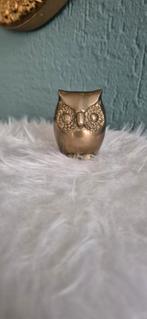 Schattig Messing Uiltje - Decoratief Beeldje, Verzenden, Zo goed als nieuw, Metaal, Dierenbeeld