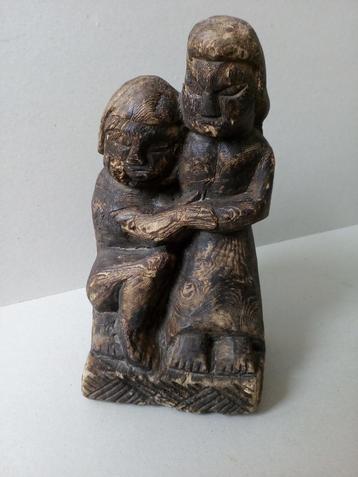 Oud houten beeld. Afrikaans/Aziatisch. beschikbaar voor biedingen