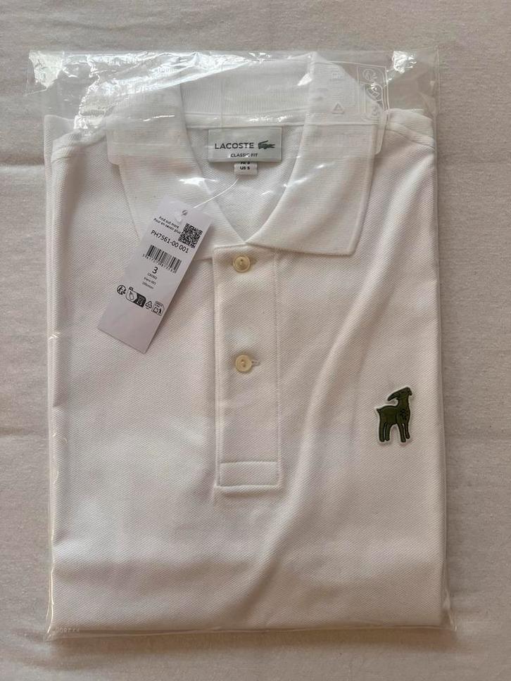 Lacoste Djokovic "The GOAT" Polo - Limited Edition, Kleding | Heren, T-shirts, Nieuw, Maat 46 (S) of kleiner, Wit, Ophalen of Verzenden