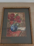 Vintage bloemen schilderijtje, Antiek en Kunst, Ophalen of Verzenden