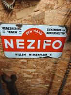 Emaille bordje van nezifo. Bieden., Verzamelen, Ophalen of Verzenden, Zo goed als nieuw, Reclamebord