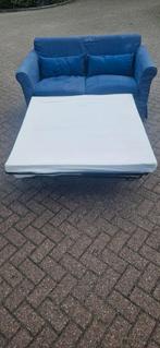 Blauwe slaapbank, 130x200 cm bed, Huis en Inrichting, Gebruikt, 90 cm, Blauw, Tweepersoons