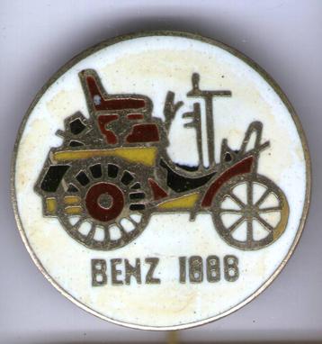 BENZ 1888 email/zilverkleurig oldtimer auto speldje( C_009 ) beschikbaar voor biedingen