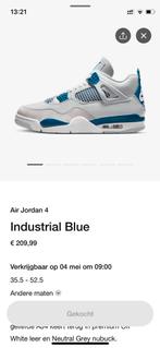 Air Jordan 4 Industrial / Military Blue 42 & 21, Kleding | Heren, Schoenen, Nieuw, Blauw, Verzenden