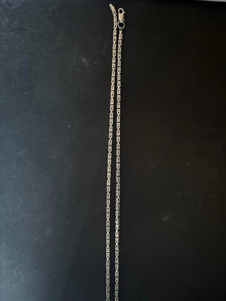 Zilveren Koningsketting 925 - Amper Gedragen!, Sieraden, Tassen en Uiterlijk, Kettingen, Zo goed als nieuw, Zilver, Ophalen of Verzenden