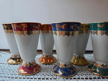 Franse Limoges bekers 6x beschikbaar voor biedingen