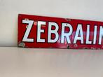 ZEBRALIN emaille reclamebord, Ophalen of Verzenden