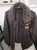 Karakter pilotenjacket van echt buffelleer,weinig gedragen., Kleding | Heren, Jassen | Winter, Maat 52/54 (L), Bruin, Ophalen of Verzenden