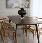 Nieuwe uitschuifbare eettafel van notenhout, Ophalen, 100 tot 150 cm, Nieuw, 50 tot 100 cm