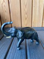 Olifant brons kleurige patina lengte 19 cm, Antiek en Kunst, Ophalen of Verzenden
