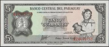Paraguay 5 guaranies ND(1963) UNC p.195b (# 493) beschikbaar voor biedingen