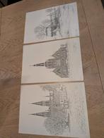 Drie originele tekeningen van Peerke Donders, Antiek en Kunst, Kunst | Tekeningen en Foto's, Ophalen of Verzenden