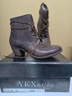 Nieuw YKX& Co leren laarzen maat 38, YKX & Co, Bruin, Lage of Enkellaarzen, Nieuw