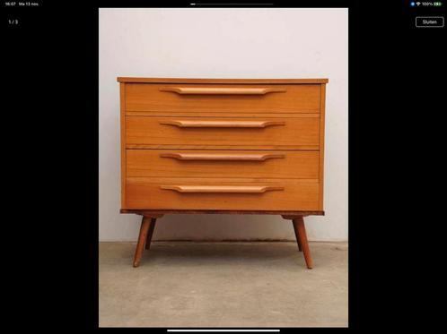 Vintage Deens ladenkastje, Huis en Inrichting, Kasten | Ladekasten, Zo goed als nieuw, Minder dan 100 cm, 50 tot 100 cm, 25 tot 50 cm