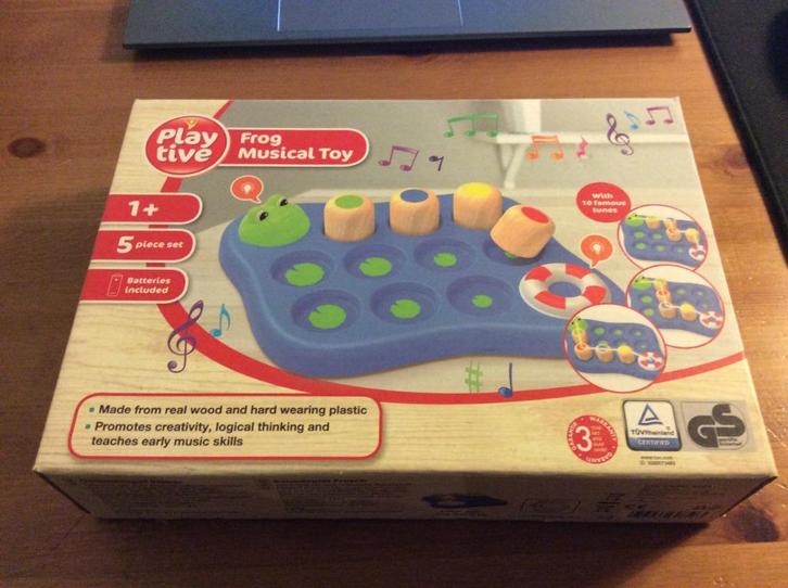 Playtive Houten motoriek muziek speelgoed. Kikker, Kinderen en Baby's, Speelgoed | Houten speelgoed, Ophalen of Verzenden