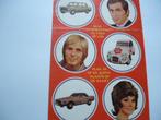 sticker oud Jaren 60m 70 vel fiat 128 eend duck mercedes car, Verzenden, Zo goed als nieuw, Bedrijf of Vereniging
