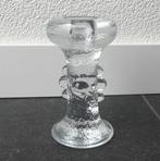 Pukeberg vintage kandelaar glas Staffan Gellerstedt Zweden, Overige materialen, Gebruikt, Ophalen of Verzenden, Kandelaar