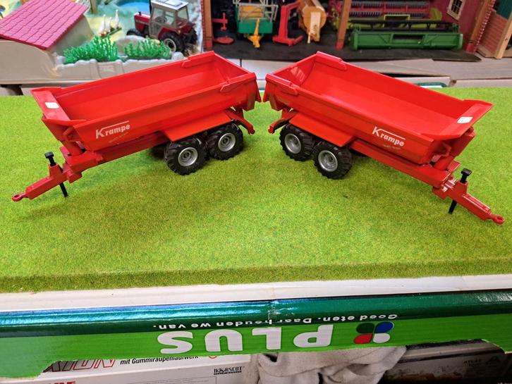 Krampe Half-Pipe combidumper van Siku met stocknummer 2871, Hobby en Vrije tijd, Modelauto's | 1:32, Zo goed als nieuw, Tractor of Landbouw