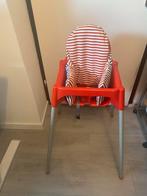 Rode kinderstoel ikea met kussen, Ophalen, Gebruikt, Meegroeistoel, Gordel(s)