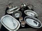 Tien verzilverde objecten uit nalatenschap, Antiek en Kunst, Ophalen of Verzenden, Zilver