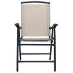 Tuinstoelen inklapbaar 2 st textileen crème, Ophalen of Verzenden, Nieuw, Inklapbaar