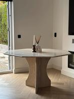 Travertin eettafel, Huis en Inrichting, Tafels | Eettafels, Ophalen, Overige materialen, 50 tot 100 cm, Zo goed als nieuw