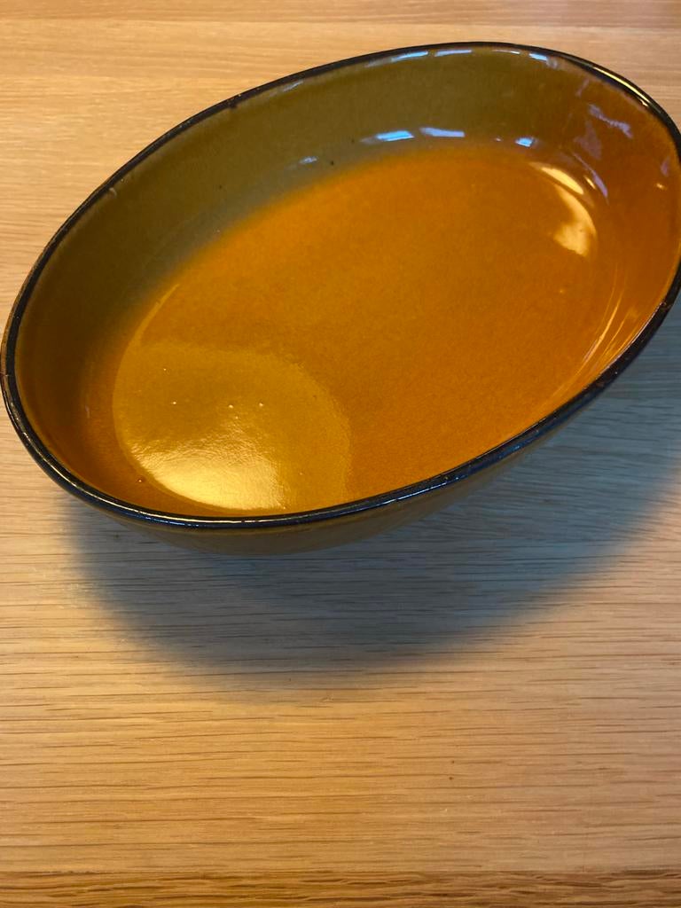 Ovenschaal - Vintage aardewerk Gouda, Ophalen of Verzenden, Gebruikt
