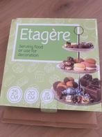 Nieuw etagere van glas drie lagen hoog rond, Huis en Inrichting, Ophalen of Verzenden, Nieuw