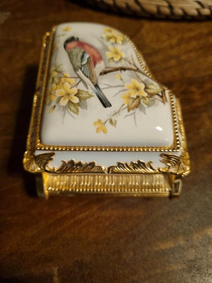 Muziekdoosje Sieraden Piano Vogel, Antiek en Kunst, Antiek | Woonaccessoires, Ophalen of Verzenden