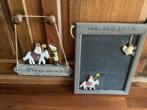 Vintage Sinterklaas hout krijtbord verlanglijst+deurhanger., Diversen, Ophalen of Verzenden, Gebruikt