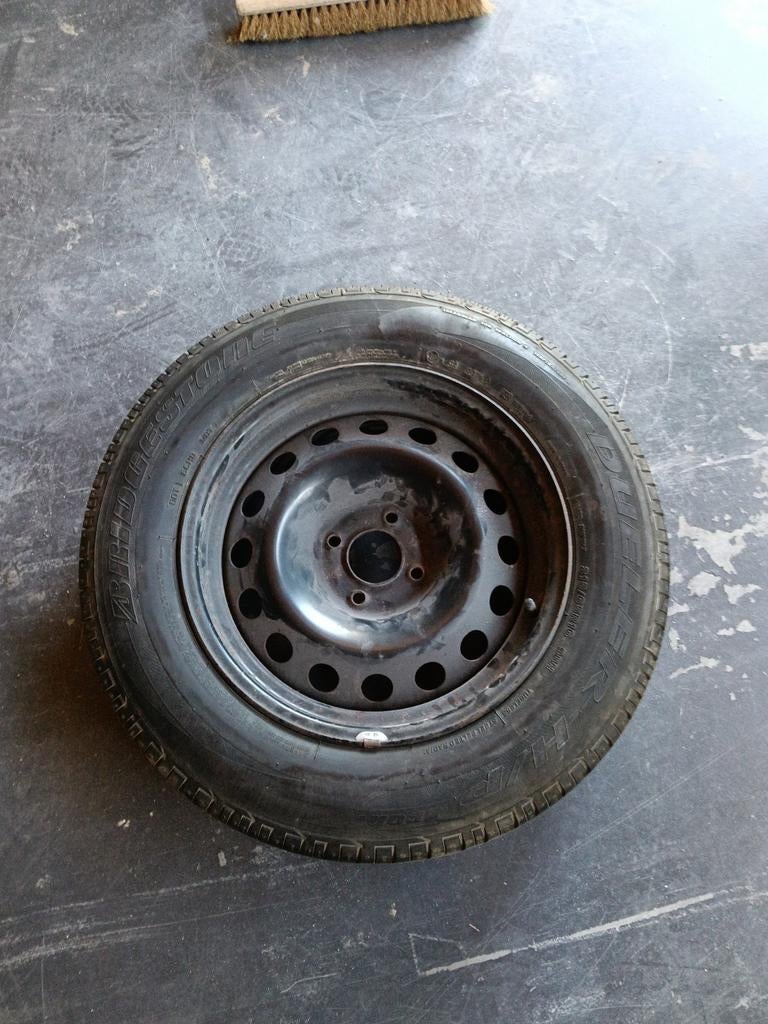 4 Bridgestone banden met velgen 215/65/16, Ophalen, 16 inch, Banden en Velgen, Personenwagen