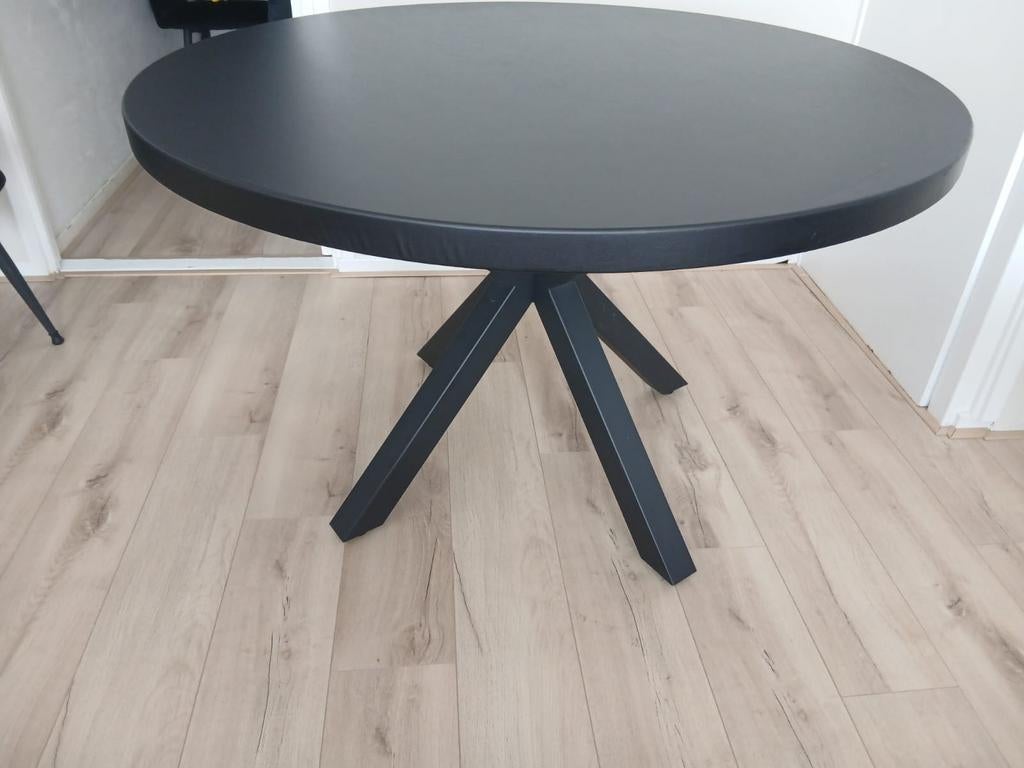 Ronde eettafel 120cm - Modern design, Overige houtsoorten, Gebruikt, Rond, Ophalen of Verzenden