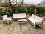 Complete Bamboe Tuinset met Kussens - Zomerklaar!, Tuin en Terras, Tuinsets en Loungesets, Ophalen, Gebruikt, 5 zitplaatsen, Overige materialen