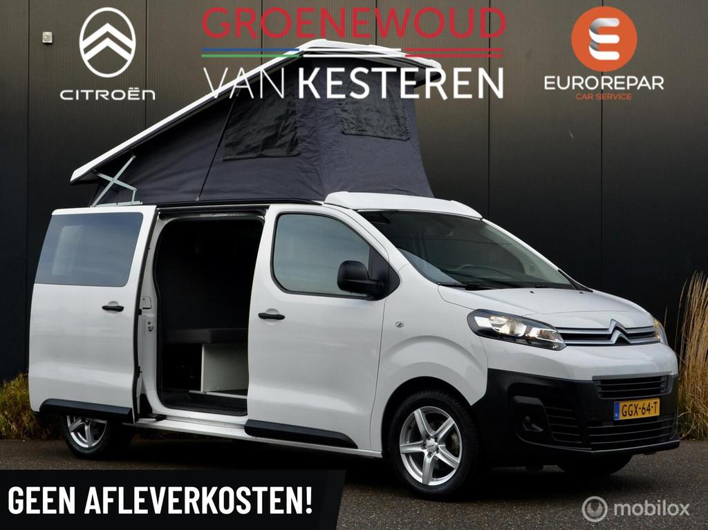 Citroen Jumpy Camper 2.0 120pk | 4 zitplaatsen | Slaaphefdak, Auto's, Electronic Stability Program (ESP), 12 maanden, Gebruikt