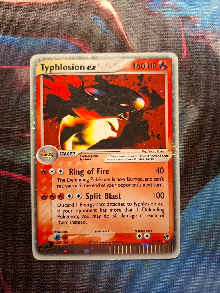 Typhlosion ex - Pokémon Kaart (2003), Ophalen of Verzenden, Gebruikt, Losse kaart, Foil