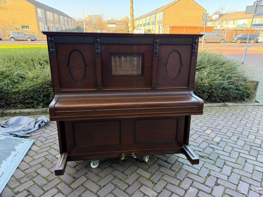 Hupfeld's Phonoliszt piano uit 1907, Ophalen, Gebruikt, Bruin, Piano