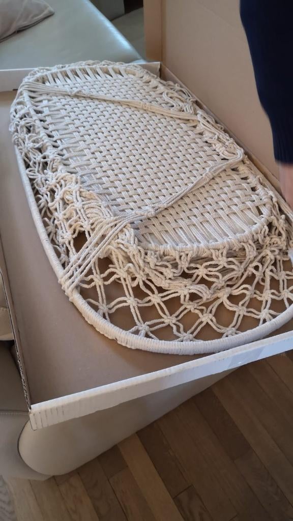 Hangwieg Macramé, Kinderen en Baby's, Babywiegjes en Ledikanten, Ophalen of Verzenden, Zo goed als nieuw, Ledikant