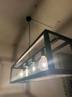 Zwarte hanglamp met vier lichtpunten, Ophalen, Gebruikt, Metaal, 50 tot 75 cm
